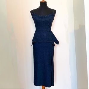 ROLAND MOURET Textured Peplum Top & Skirt Set NEW - UK10/Small